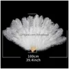 Other Event Party Supplies 13 Bone Fluffy White Ostrich Feathers Fan For Carnival Wedding Celebration Dance Show Diy Decoration Pl Dhzlr