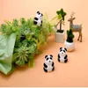Einfache sieben niedliche Tier-Ringbox aus Kunststoff mit Beflockung, Schmuck-Display, Ohrstecker-Etui, Schwarz-Weiß-Panda-Jewerly-Container247a