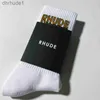 Rhude Designer Socks for Mens Womens Luksusowe wysokiej jakości pończochy Fashion Class Cotton Wygodne dzianinowe skarpetki antybakteryjne, dezodoranty i oddychające skarpetki