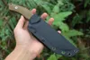 Couteau droit de haute qualité A2287 D2 Satin Tanto Point Blade Full Tang G10 Poignée Camping en plein air Randonnée Chasse Survie Couteaux tactiques avec Kydex