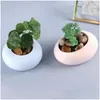 Craft Tools 3D Flower Pot Mod Geometric Concrete Cement Succent Planter Molds Epoxy Resin Handicraft Making Supplies Home Garden Dro Dhxgr
