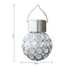 Lanterne solaire suspendue à LED, imperméable, ajourée, lampe boule, pour l'extérieur, jardin, cour, Patio, décoration, lumière solaire de vacances