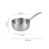 Stainless Steel Uncoated Nonstick Saucepan Household Milk Cooking Pot Frying Pan Induction Cooker Gas Stove Kitchen Utensils 240226