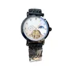 Luxury Men's Moon Star Mechanical Watch 42 mm Top-Grade 316L En acier inoxydable et bracelet Mouvement Montre Crystal minéral durable de haute qualité