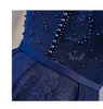 Partykleider GUXQD A-Linie Marineblau Homecoming Applikationen Perlen Knielang Abschlussball Abschlussball Kleider Vestido De Fiesta Avondjurken