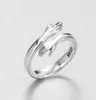 1pcs Couple039s Creative Love Hug Silver Color Ring Fashion Lady Open Ring Engagement Jewelry Gifts for Lovers Adjustable Q07085914150