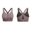 Outfits Women's High Impact Zip Front Adjustable Straps Strappy Back Wirefree Padded Workout Sports Bra