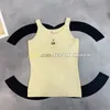 Women Sport Tanks Top Letters Embroidered Yoga Tops Gym Fitness T Shirt Solid Color Vest