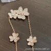 Bijoux de créateur Bracelet de luxe chaîne à maillons VanCA Seiko plein diamant trèfle cinq fleurs Bracelet femmes CNC Design lumière de luxe