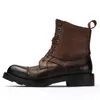 Stiefel Vintage handgemachte Schuhe High Top Männer Armee Schuhe echtes Leder Winter 17#20/10e50