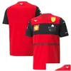 Odzież motocyklowa klasyczny ferrari f1 T-shirt odzież forma 1 fani ekstremalne sportowe oddychające ubranie Najwyważone krótkie rękawie Custo Dhln1