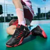 Men's Actual Combat Basketball Sneakers Leather Surface Anti-slip Shock Absorption Middle School Students Mid-top Casual and Versatile Trendy Women Shoes C010