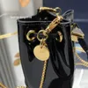 1NR016 Bucket Bags 5A Mirror quality fashion Designer Bag for women shoulder bag Handbags Drawstring patent leather Cross body D0021