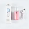 منظمة التدبير المنزلي الأخرى 30ml Mini Nano Mist Sprayers 718b English Style 5 Colors USB قابلة لإعادة الشحن الرطبة الوجه Dhshu