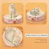 Toys Cute Pig Cat Scratcher Sisal Weave Round Cat Scratching Pad 2 in1 Indoor Grinding Claws Cats Training Toys Furniture Protection