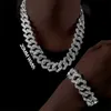 Groothandel Ijzige Cubaanse Link Chain Hip Hop Heren Chunky Iced Out Moissanite Prong Cubaanse Ketting Sieraden