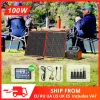 Solar Dokio 18V 100W 200W 300W Pannello solare pieghevole flessibile da 12V Pannello solare portatile per campeggio/viaggio per campeggio/viaggio