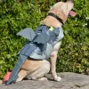 Blazers Ly Hond Veiligheidszwempak Hondenzwemvest Ripstop Dog Lifesaver Shark Vesten met reddingshandvat voor zwembad Strandvaren