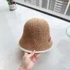 Moda palha chapéu designer balde chapéus para mulher praia viagem sunhat verão respirável boné 3 cores