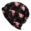 Bérets Flamingo Black Bonnet Chapeaux Pink Retro Vintage Animal Befonnais graphiques Skullies Bons d'automne hip hop kpop chaud