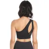 Tenues chaudes vendant populaire OneShoulder Plus taille Fiess Women Sports Bra Colt Gym Yoga Vest Crop Top amovible Part Pad Gym Cabille