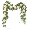 Dekoratif Çiçekler Gül Vine Yapay Çelenk Düğün için İpek Yeşillik Asma Ofis Ayçiçeği Buket