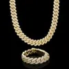 Anpassad 20mm rak linje VVS Moissanite Iced Out Cuban Chain Halsband Tjock Four Row 925 Silver Hip Hop Rapper Fina smycken