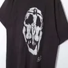 T-shirt de créateur de mode 2024SS American High Street T-shirt à manches courtes à la mode Saint Michael Skull Print Lavé Old Print