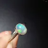 Klusterringar Simple 925 Silver Opal Ring 6mm 8mm Natural Soild Sterling Jewelry