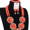 Dudo Original Coral Beads مجموعة مجوهرات مجموعة أفريقية زفاف نيجيرية قلادة نساء 2024 مصنوعة يدويا جديدة