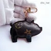 Moda domuz tasarımcısı anahtarlıklar kolye kahverengi pu deri hayvan çiçek torbası takılar sevimli hediye araba anahtar halkaları tutucu takı anahtarlar anahtar zincirleri