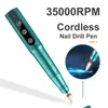 Nail Manucure Set 35000 tr/min Perceuse à ongles Hine Stylo sans fil pour S Pédicure Portable Coupe-lime électrique Salon de manucure 220 Drop Livraison Dhpso