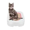 Caixas Novo treinador de banheiro para gatos, caixa de areia para gatos reutilizável pode ser com água ou maca para gatos, ensinando gatos a usar ferramentas de banheiro