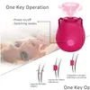 Andra hälsoskönhetsartiklar Rose sugande tunga slickande vibration Jum Egg Kvinnliga leksaker Remote Control Comporter Milk Artifact Drop Del Dhuv0