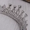 Pinces à cheveux E15E, diadèmes et couronnes pour femmes avec strass brillants, princesse élégante, accessoires de mariée, de mariage, de fête d'anniversaire