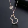 Designer Qeelin Qilin Gourd Necklace Red Jade Pendant High Version 18k Rose Gold Lock Bone Chain Live Broadcast