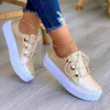 Fitnessschoenen Dames Casual Witte Sneakers Mode Lente Zomer Canvas Platform Vulcaniseer Zapatillas Mujer