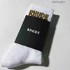 Designer Rhude chaussettes hommes chaussettes de luxe de luxe de haute qualité en coton pur confort marque représentative deodorisation absorber la sueur