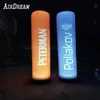 wholesale Colonne gonflable LED en gros, pilier d'éclairage publicitaire à changement de couleur avec impression de logo pour la promotion d'un événement de fête de mariage