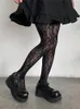 Kadınlar Lolita Dantel Balık Ağı Çorapları Külotlu Çorap Retro İnce Süper Streç Taytlar Seksi Desenli Beyaz Tayt