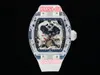 RM56-01 RM S10 RM056 RM12-01 RM53-02 RM RM51-01 zegarek ze szwajcarskim standardowym ruchem Tourbillon Sapphire Kryształowy Pasek Gumowy