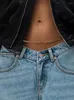 Kvinnors jeans 2024 Trender Bomull tvättade lös diamantkedja hög midja kvinnors byxor y2k kvalitetsbyxor bra