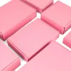 Confezione regalo rosa da 5 pezzi e 10 pezzi, in cartone ondulato, per abbigliamento, imballaggio per il trasporto generale, piccola scatola 240226