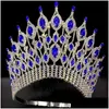 Jewelry Wedding Hair Jewelry Miss Universe Crown Queen Tiara Party Stage Show For Pageant 230815 Drop Delivery Wedding , Party Events Dhhpt