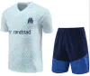 2023 24 Marseilles Trascksuit 축구 유니폼 남자 훈련복 23/24 남자 Olympique de Marseilles Suretement Maillot Foot Short Sleeves 스포츠웨어 세트