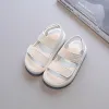 Sneakers sommarbarn sandaler söt ren färg baby strandskor vacker gul öppen tå flickor sandaler andas barfota pojkar sandal