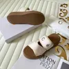 Designer sandaal vrouw slipper platform sandaal Muilezels pluizige platte muilezel slides Getextureerde Rubber Dikke Zool slide designer vrouw zomer Strand Outdoor schoen maat35-42