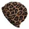 Berets Animal Imprimé bonnet de bonnet d'imprimé spot leopard Hip Hop Caps hommes Femmes Gym du gymnase Automne Hiver Graphique Élastique