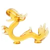 Statuette decorative Fengshui Crystal Dragon Figurine 2024 Anno cinese Figura Statua di animale fortunato in vetro