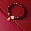 Bracelets de charme 8/10mm Chanceux Richesse Corde Rouge Perle Bracelet Bracelet À La Main Réglable Attirer De L'argent Pour Les Femmes Hommes